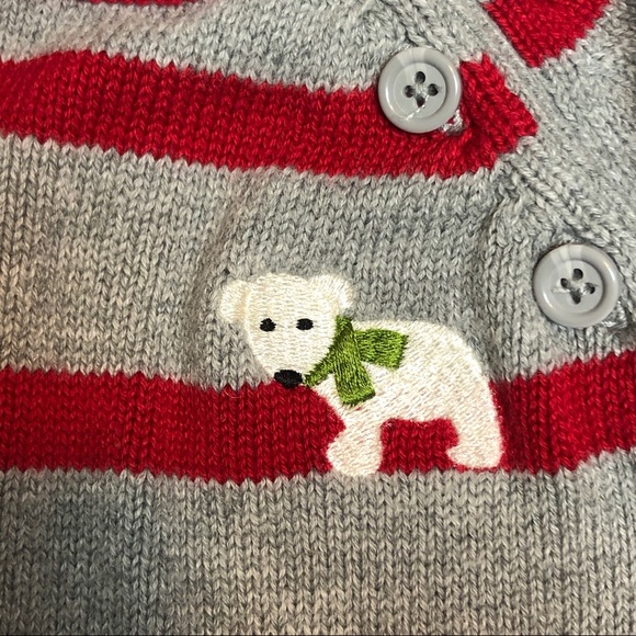 Red & Gray Striped Bodysuit Size 0-3 Month - Picture 7 of 7